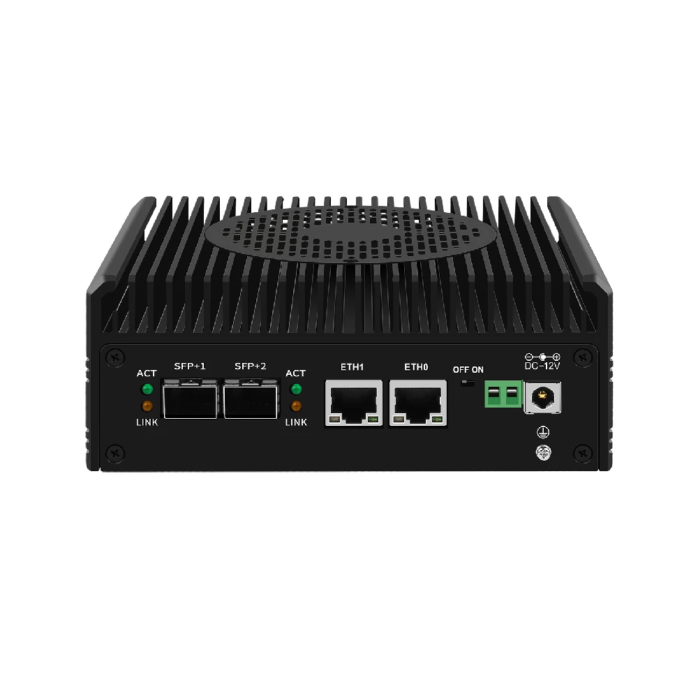 HUNSN Firewall Appliance, PC Mini, ntel N100/I3,RJ63,OPNsense,VPN,Router PC,2LAN, 2SFP +,2HDMI,TF, tipe-c