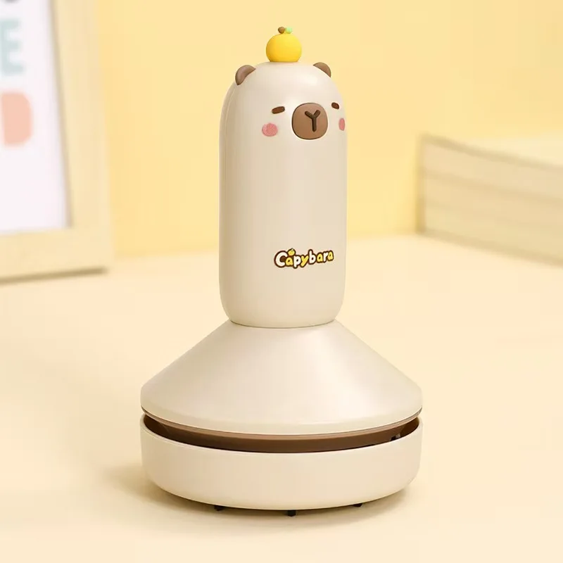 Capybara Handheld Desktop Vacuum Cleaner Portable USB Rechargeable Cleaner Cartoon Shape Eraser Dander Confetti Cleaning Brush