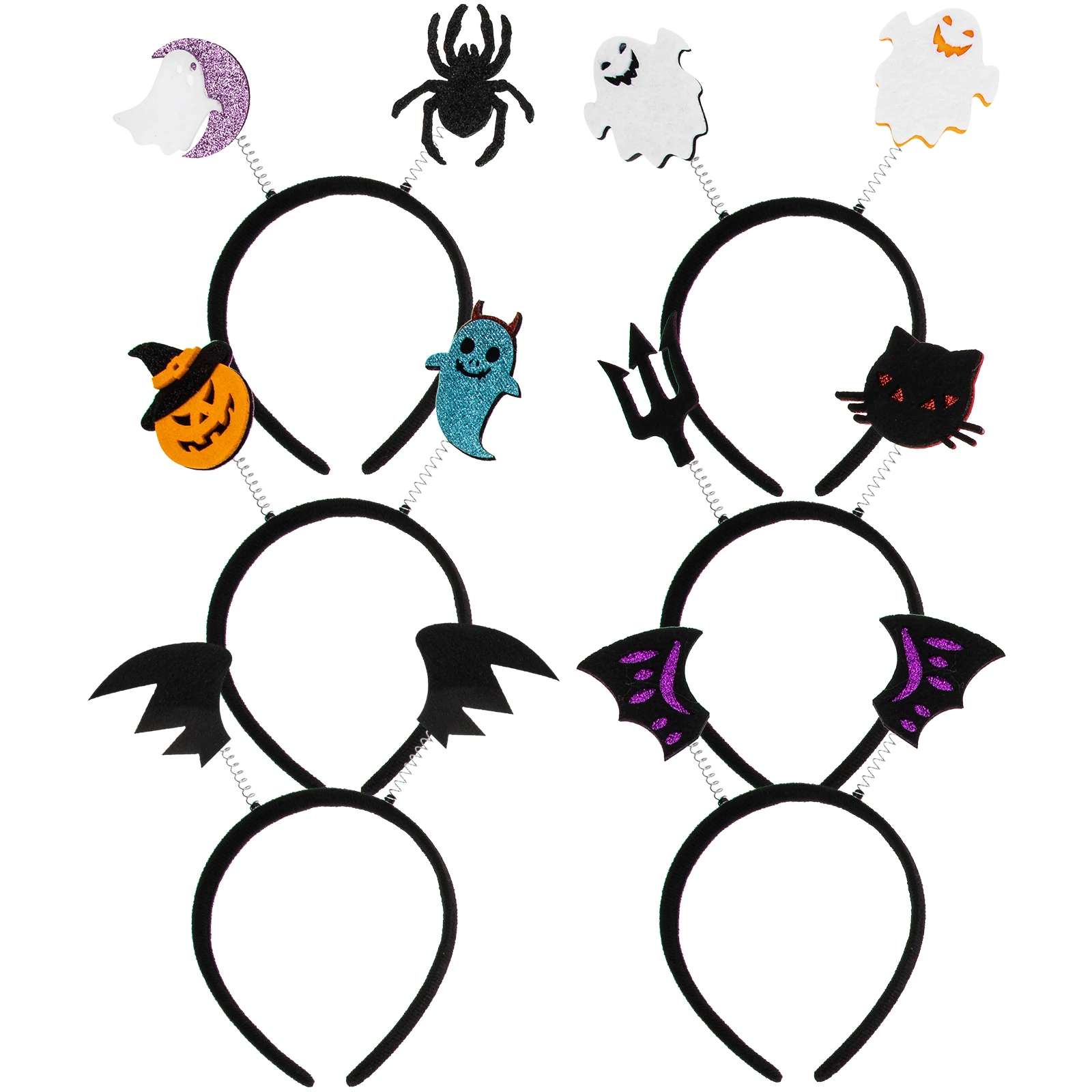 

6 Pcs Halloween Headband Hair Accessories Headdress Girl Hairband Barrettes Plastic Decoration Child