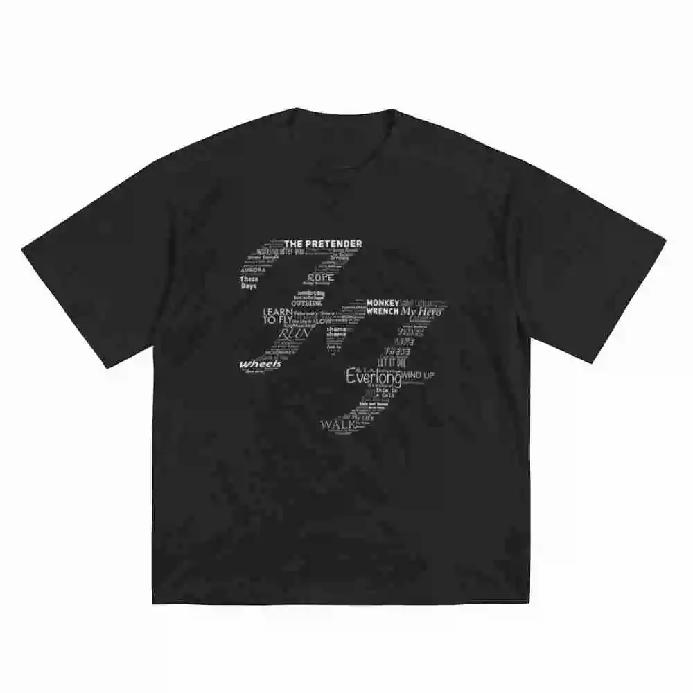 Foo Typographic Nametextlogo Short Sleeve Tee 100% Cotton T-Shirt