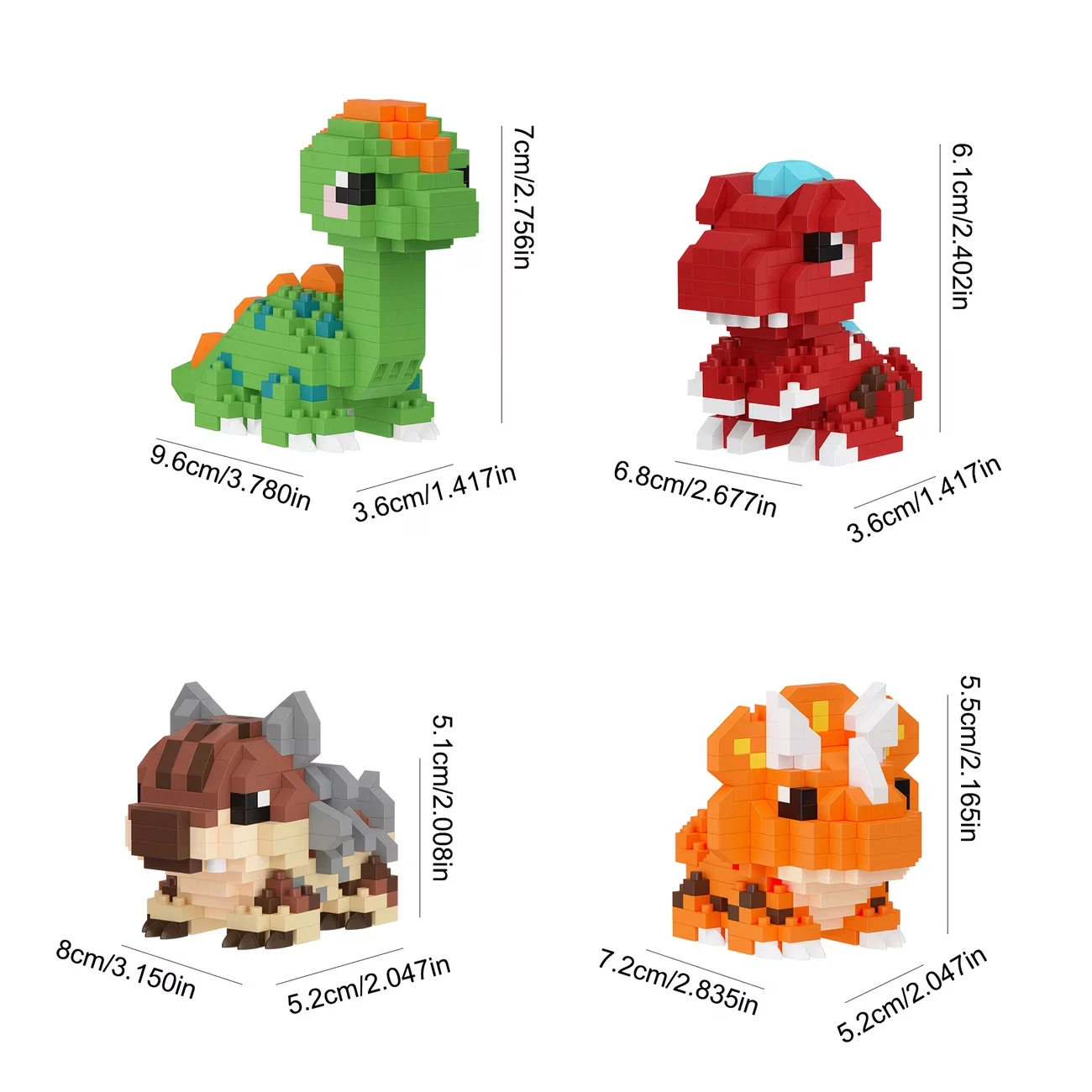 Dinosaur Micro-Particle Tyrannosaurus Velociraptor Building Blocks Assembly Toy DIY Desktop Ornament Model Home Decoration Gift