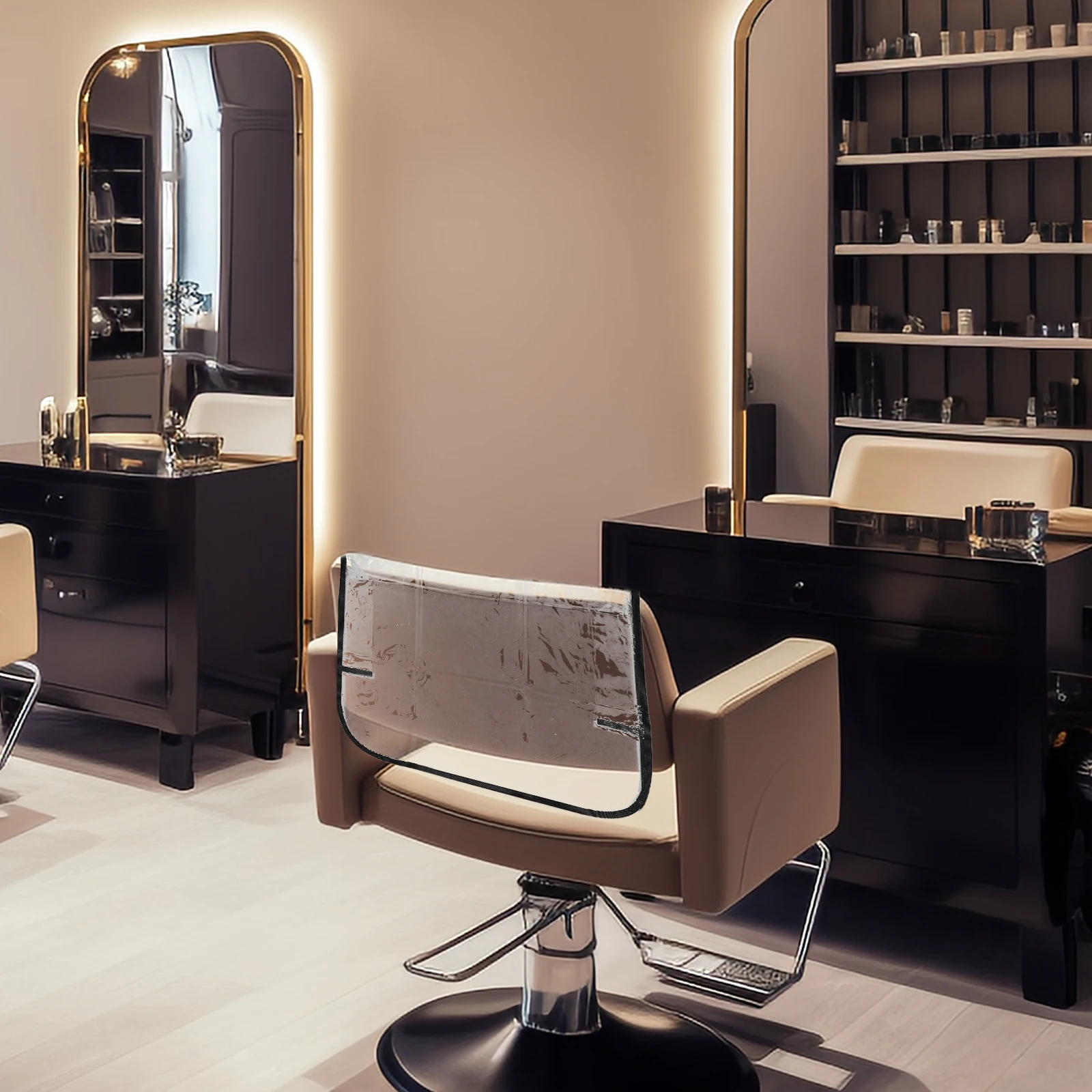 

Прозрачный пластиковый чехол на стул для салона, прозрачная защита для спины, устойчивый к красу, шампунь для укладки волос, защита для стула для салона