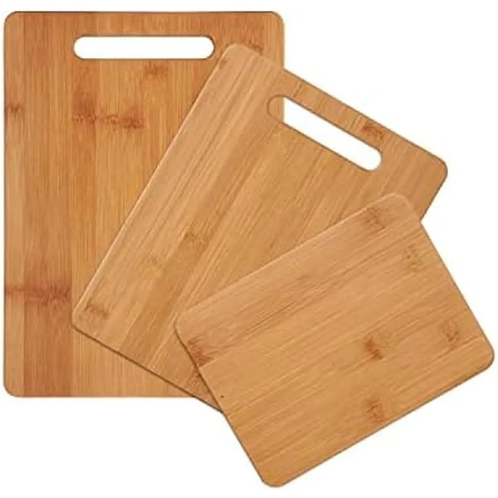 

3-Piece Wood Cutting Board Set, Reversible Chopping Boards for Meal Prep and Serving, Charcuterie Boards, Wooden Cutt