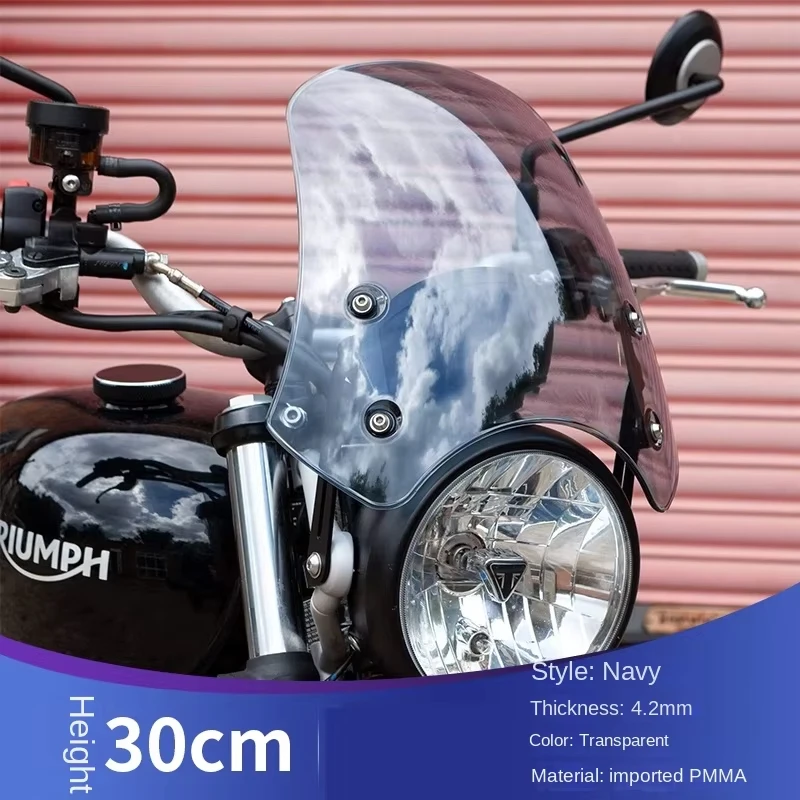 For Triumph SCRAMBLER900 Small Climbing 900 Modified Windshield Front Windshield Retro Windshield