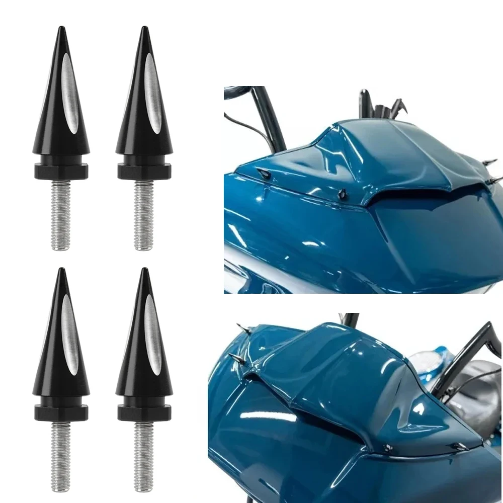 4 Stück Motorrad-Windschutzscheiben-Zierschrauben für Harley Touring Road Glide FLTRX FLTRU Special 1998–2024