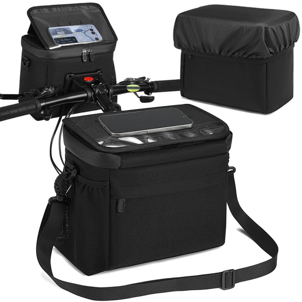 

6L Bike Front Picnic Bag Large Capacity Waterproof Front Basket Leakproof Insulated Cooler Lunch Bag for Cycling