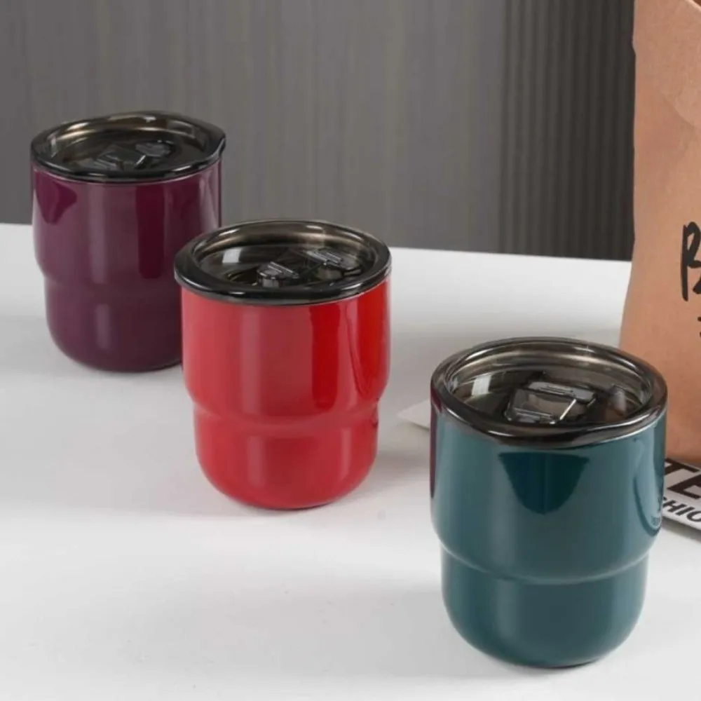 

Fashion 255 ML Portable Pocket Cup Stainless Steel Double-layer Vacuum Cup Leak Proof with Lids Insulated Mug Kitchen