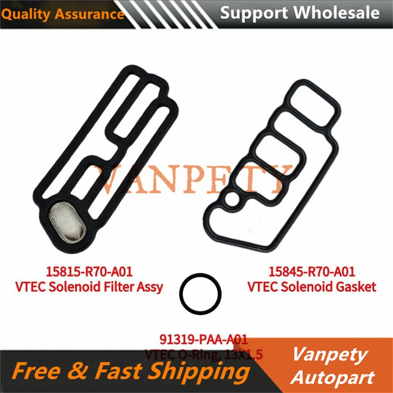 3pcs Car Solenoid Filter Assy Head Cylinder Solenoid Gasket 15845-R70-A01 15815-R70-A01 VTEC Gaskets For Honda Accords Crosstour