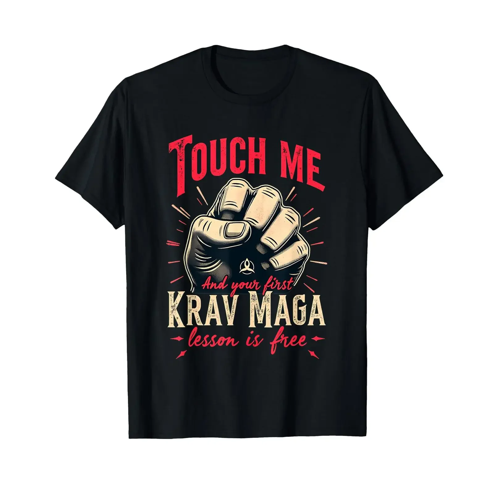Touch Me Krav Maga Self Defense Combat Training Course T Shirt Black S vintage Washed designer clothes Breathable Versatile