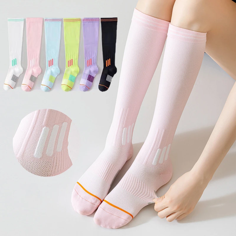 

1 Pair High-Quality Women Sports Compression Calf Socks Summer Breathable Fitness Running Skipping Rope Elastic Pressure Socks