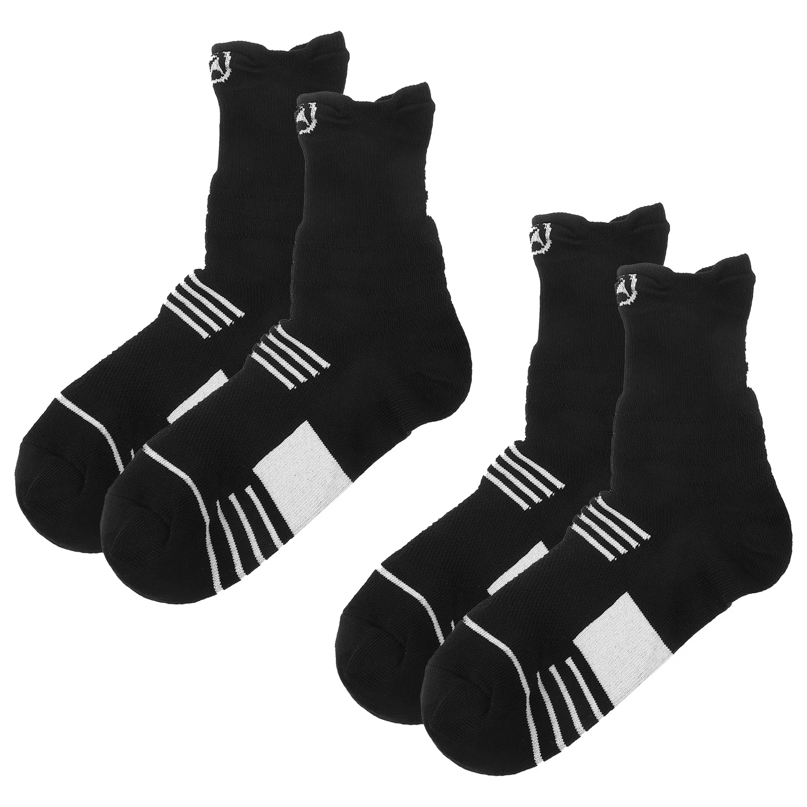 2Pairs تنفس منتصف العجل جوارب رياضية الحرارية امتصاص العرق الجلد ودية صالح للرجال الجري كرة القدم كرة السلة في الهواء الطلق