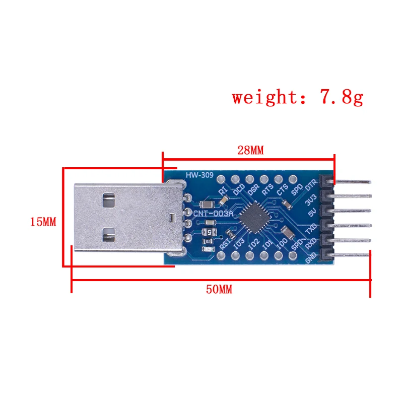 WAVGAT CP2104 USB 2.0 to TTL UART 6PIN Module Serial Converter STC PRGMR Replace CP2102 With Dupont Cables