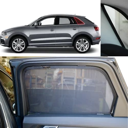 For Audi Q3 F3 RSQ3 2019-2024 Car Magnetic Sunshade Front Windshield Curtain Folding Rear Side Window Mesh Sun Shade Visor