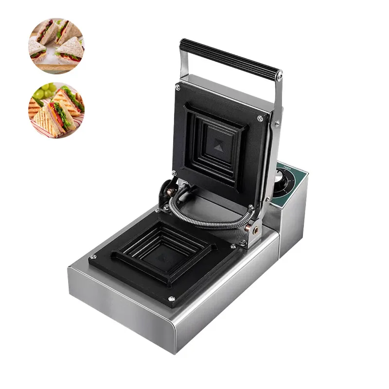 

Stainless steel electric sandwich machine temperature numerical control system bread breakfast cooker commercial or household