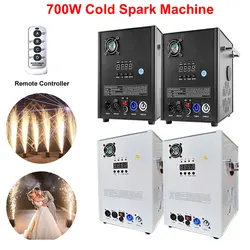 Máquina de chispa fría para escenario, fuente de fuegos artificiales, controlador remoto DMX, 700W, para celebración de fiesta de boda, DISCO de DJ