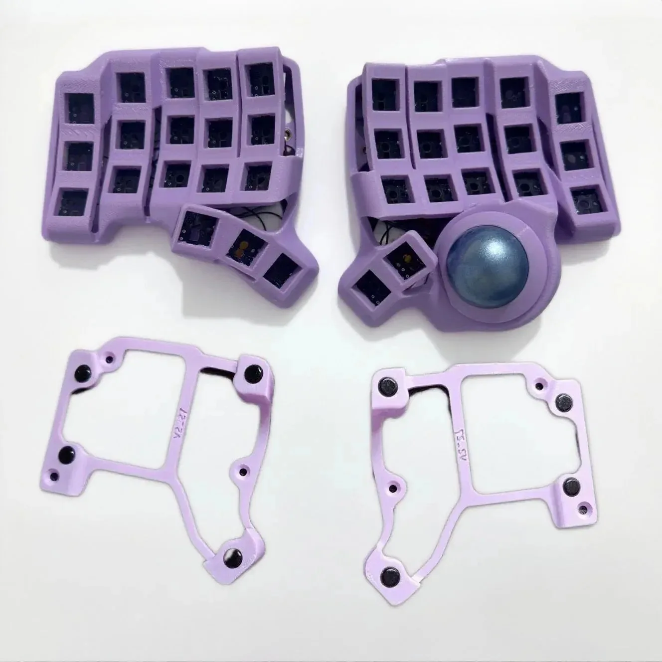 Charybdis Nano منحني سبليت لوحة المفاتيح عدة 3x5 مخصص كرة التتبع بلوتوث اللاسلكية ثنائي الوضع الساخن مبادلة سبليت لوحة المفاتيح الميكانيكية