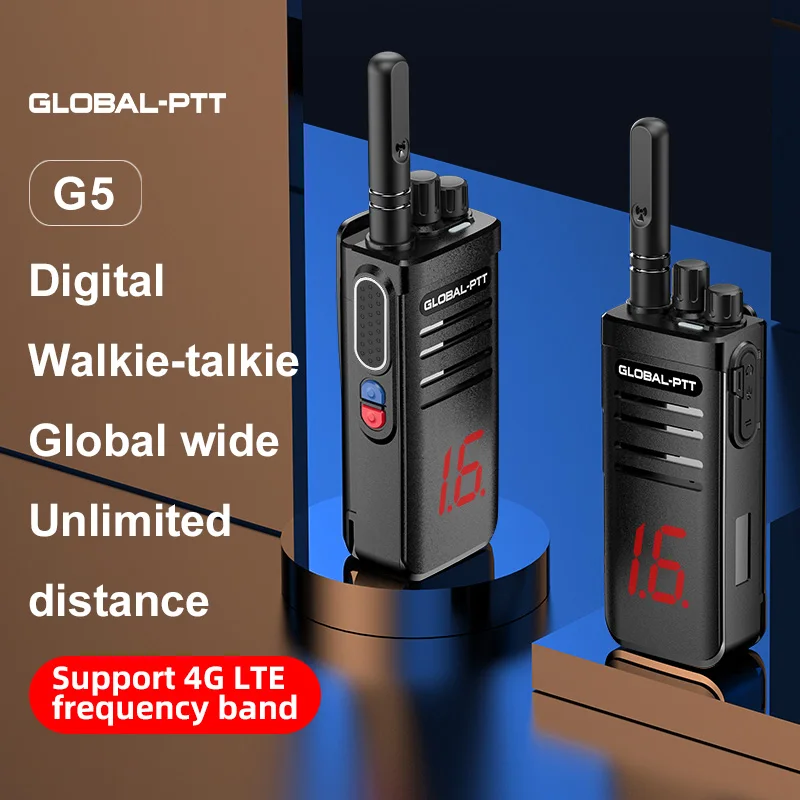 Global-PTT G5 Walkie Talkie Flagship Global disponible, POC 4G, Radio bidireccional, Internet, comunicador Profesional portátil de largo alcance