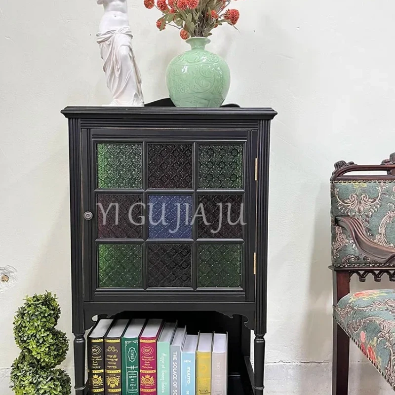 

Винный шкаф из массива дерева в стиле ретро, простой, с соединением шип-паз, для больших и малых квартир, FT