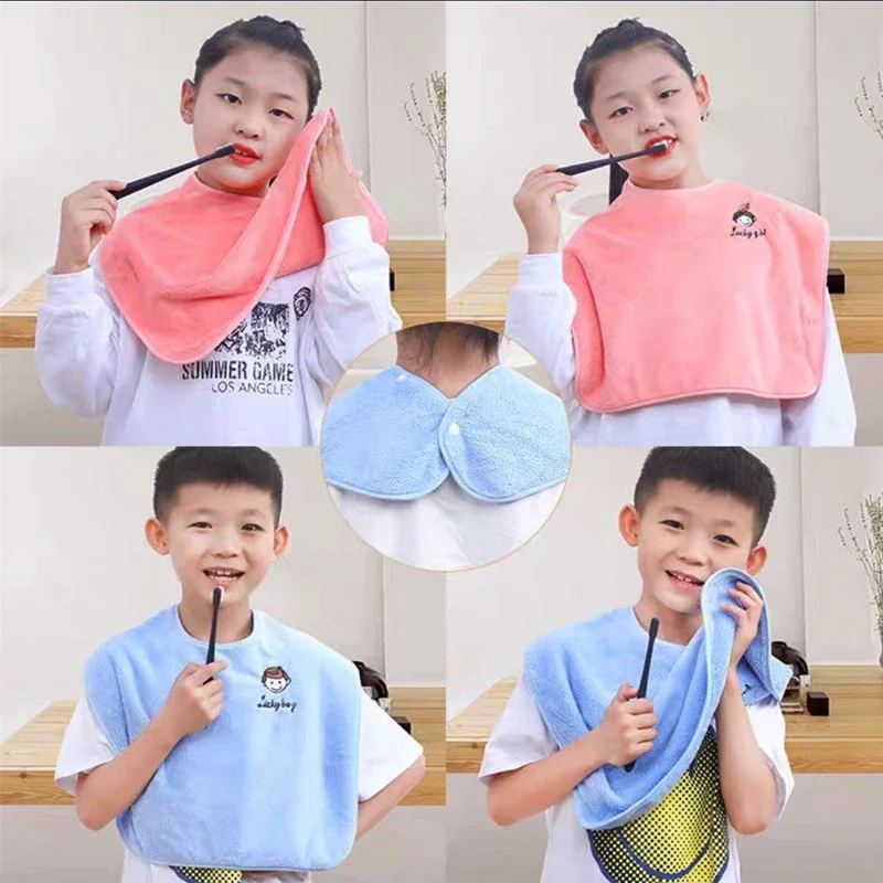 New Children Saliva Towels Multifunction Baby Spit Milk Bibs Coral Fleece Eating Burp Cloths 360 Degrees Wash Face Teeth Bib