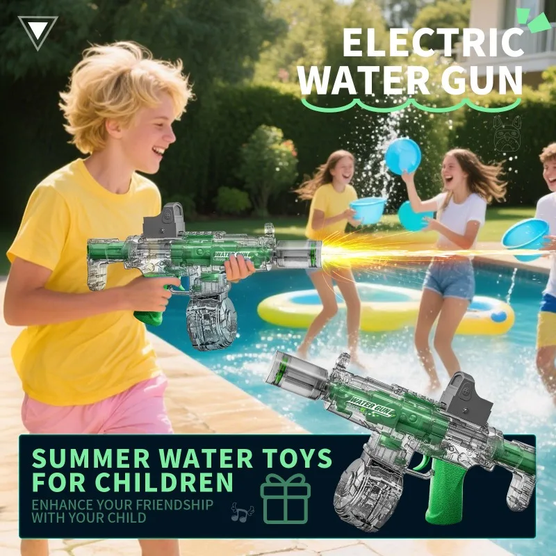 MP5 Continuous Firing Children Electric Water Guns Powereful Shooting Automatic Water Blasters Summer Outdoor Game Toys for Kids view 5