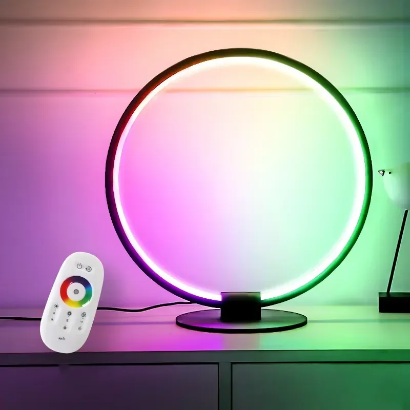 RGB dimming ring table lamp bar bedroom modern multicolored table lamp bedside Led bed night stall living room lamp