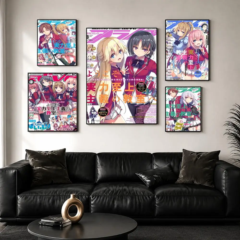 Anime C-Classroom of the Elite Painting Calligraphy Wall Art Canvas Poster Premium Home Decor Print for Living Room Bedroom