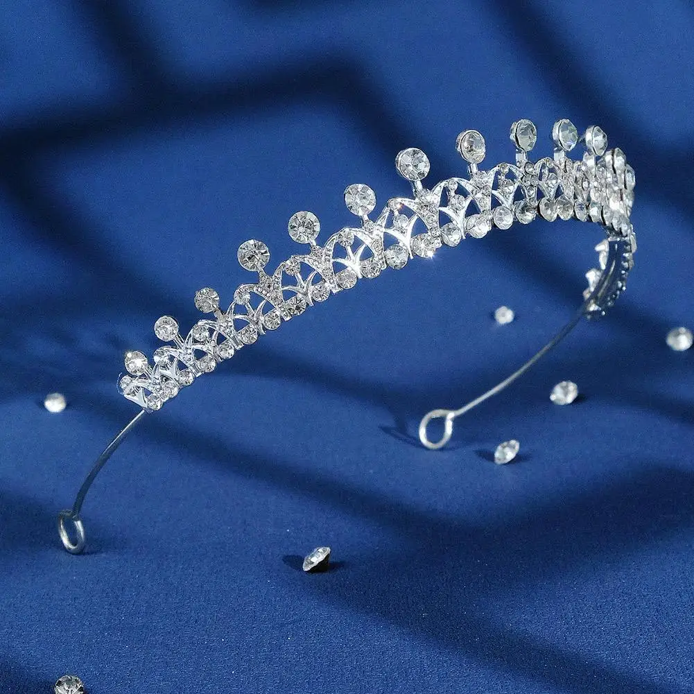 Princess Tiara Crystal Crown Bridal Wedding Tiaras Hairbands Crown Girl Hair Wedding Headband Elegant Crystal Accessories P U8I1