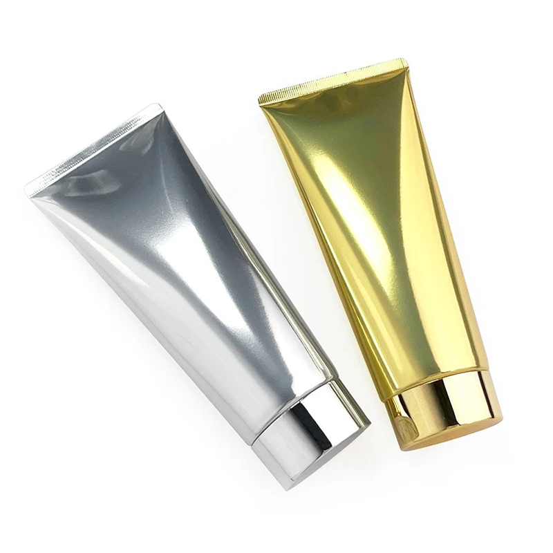 1pc Goud Zilver Lege Hervulbare Plastic Zachte Buizen Knijpbare Fles Cosmetische Container Voor Gezichtsreiniger Lotion Handcrème