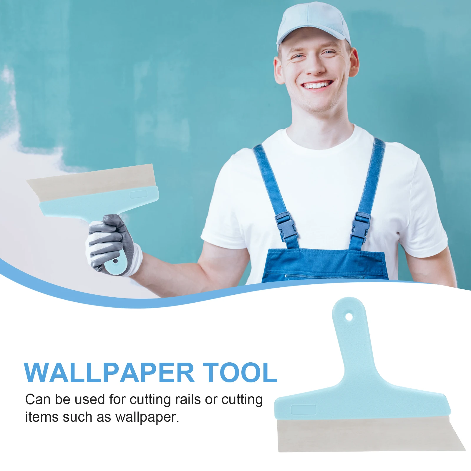 

Durable Stainless Steel Wallpaper Cutter Ergonomic Grip Multipurpose Paint Edger Tool Wall Painting Accessories