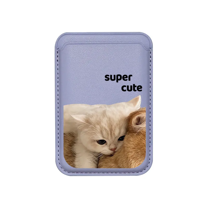 Super Cute Cat Cartoon Pattern Couple Card Holder Magnetic For iPhone 17 Pro Max For Samsung Galaxy S26 For MagSafe Wallet Cover view 4