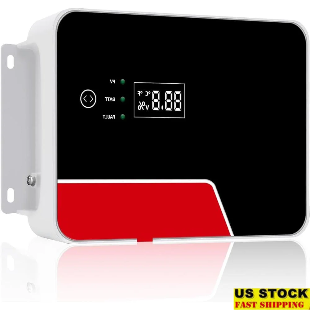 

20A MPPT Solar Charge Controller 12V 24V Auto DC Input LCD Display Bluetooth Waterproof LED Indicators RV Yacht Solar System