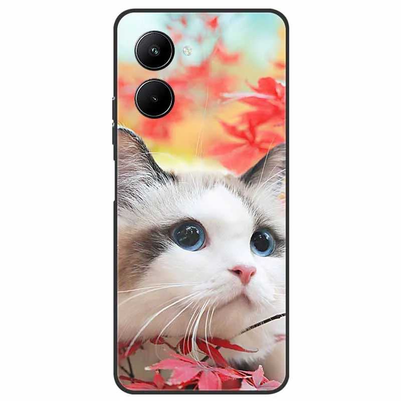 For Realme 10 4G Case 6.4\'\' Soft TPU Silicone Cute Cats Cover for Realme 10 4G Phone Cases Realme10 2022 Cartoon Fundas Coques