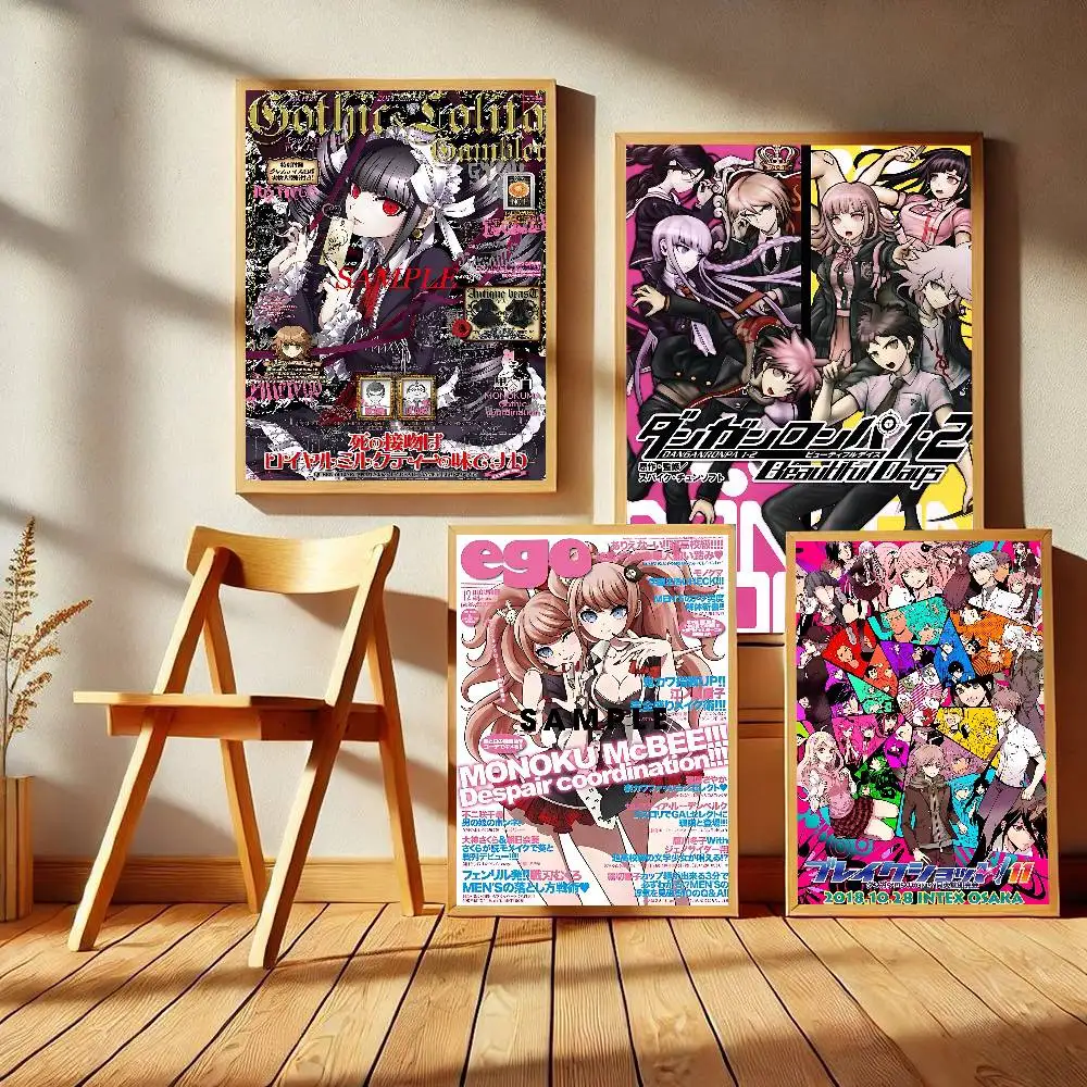 Classic Anime D-Danganronpa Whitepaper Poster HD Quality Poster Wall Art Painting Study Room Wall Decor