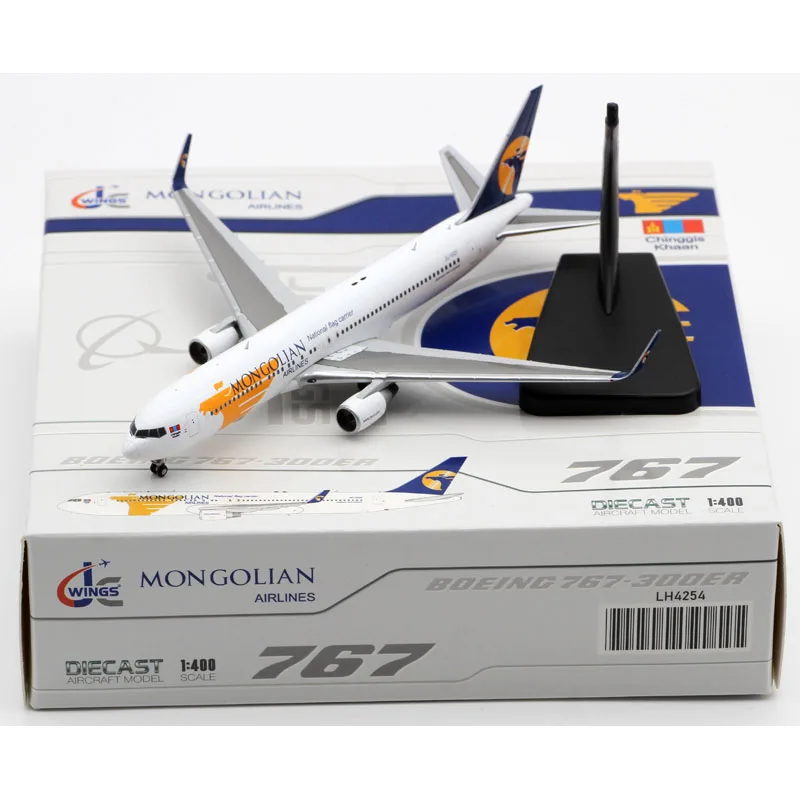 LH4254 Legering Collectible Vliegtuig Gift Jc Wings 1:400 Miat Mongoolse Airlines B767-300ER Diecast Vliegtuigen Model JU-1021 Met Stand