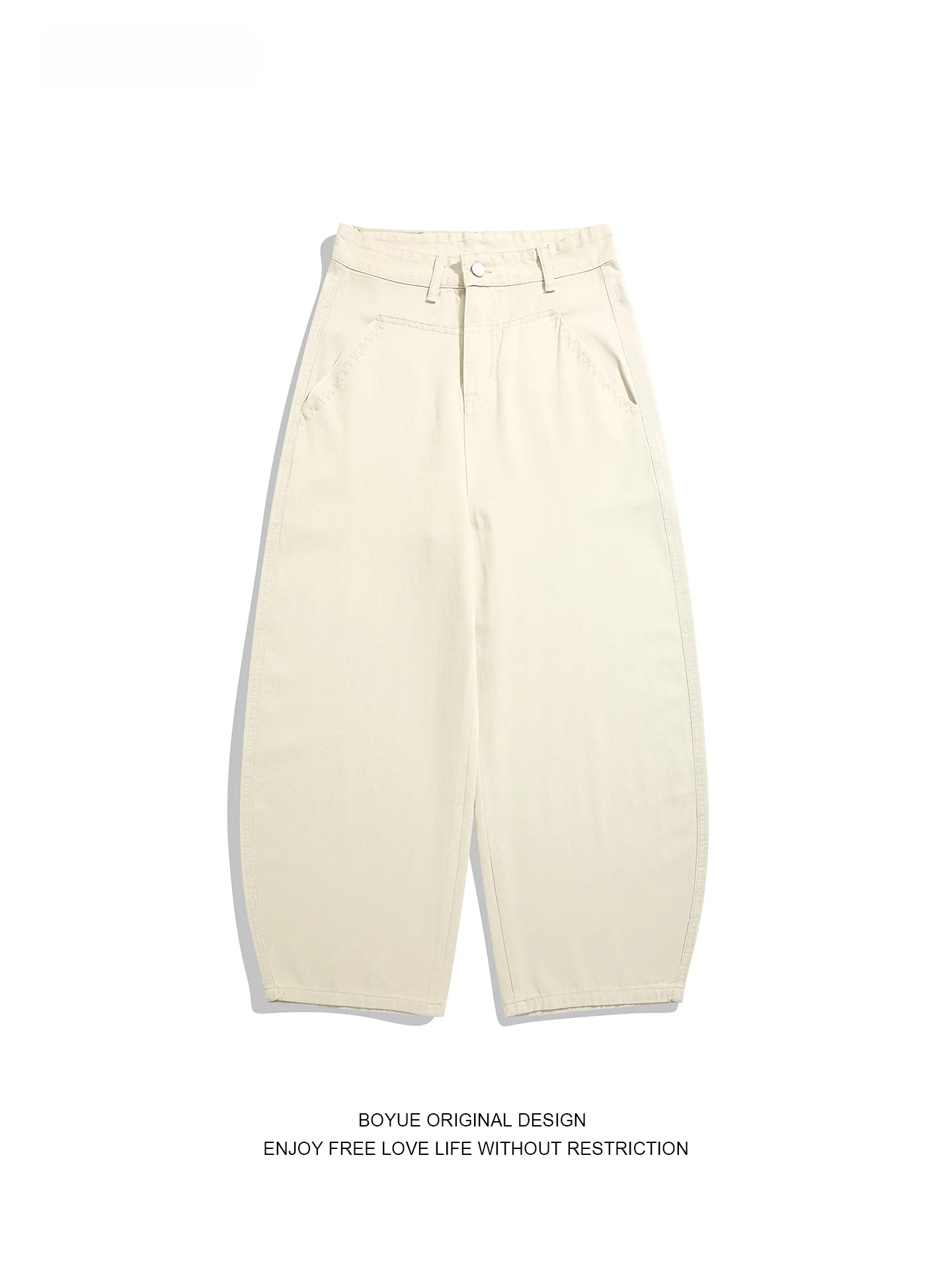 

Джинсы Boyue American Sle в винтажном стиле, широкие, унисекс, повседневные, рабочие, с эффектом высокого класса, свободного кроя, длинные брюки, трендовые