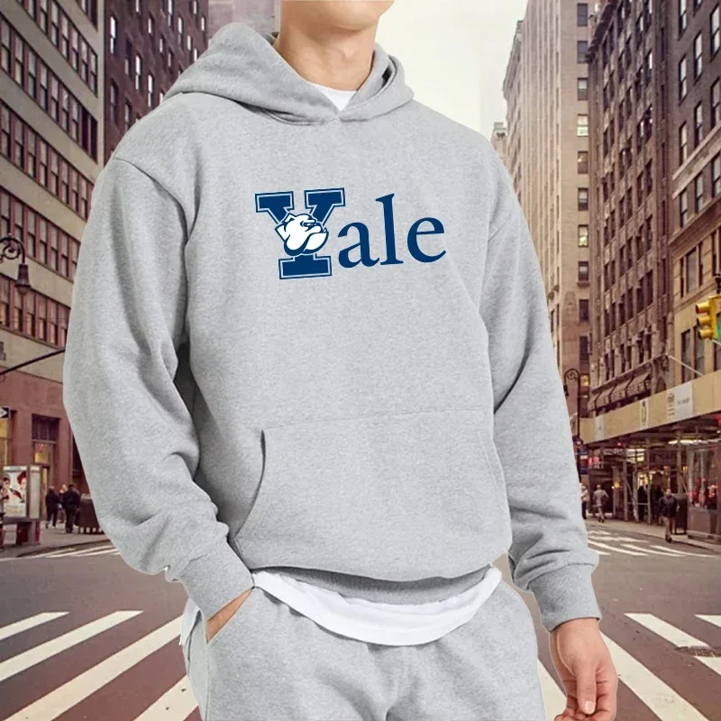 New Couple's Yale Letters Hoodies Casual Loose American Style Pullover Sweatshirt Casual Outdoor Sportswear Top