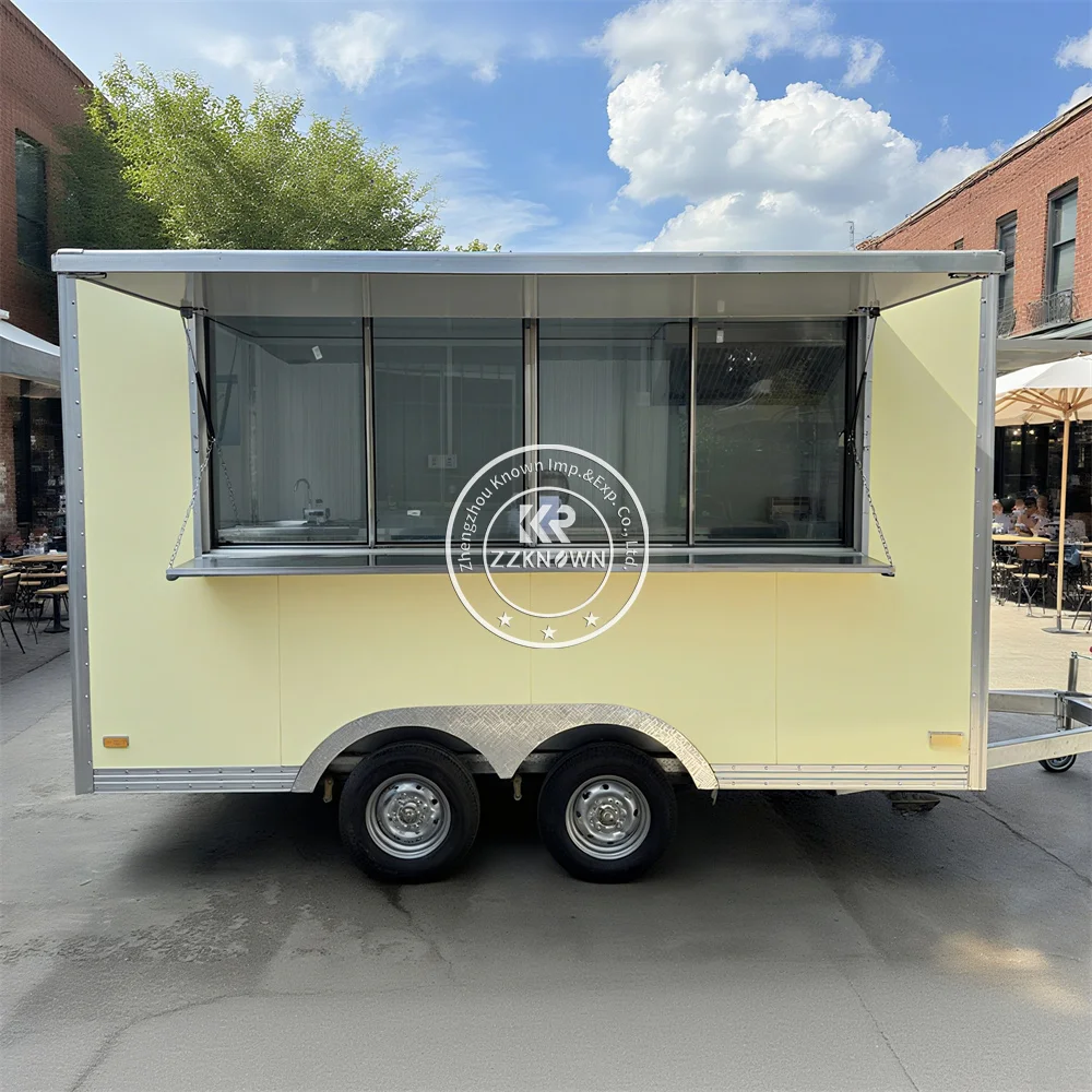 الولايات المتحدة القياسية المحمول البيتزا وجبة خفيفة الغذاء شاحنة التموين مقطورة الآيس كريم عربة مخصص الشارع امتياز الغذاء مقطورة مع المطبخ #6