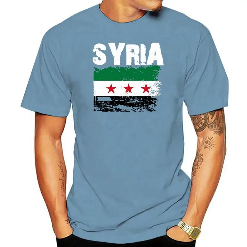 Syria T Shirt Personalized Short Sleeve Round Neck Cool Cute Breathable Spring Autumn Letters Men t-Shirt