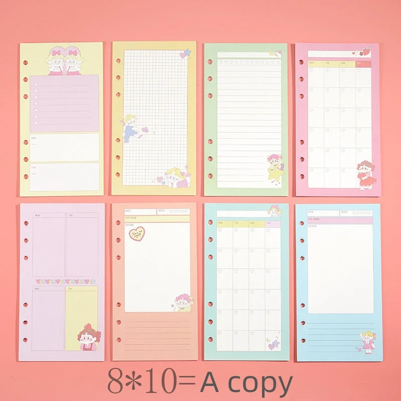 Korean stationery ins wind A6 Daolin paper notebook inside the core cartoon loose leaf note six hole inner core