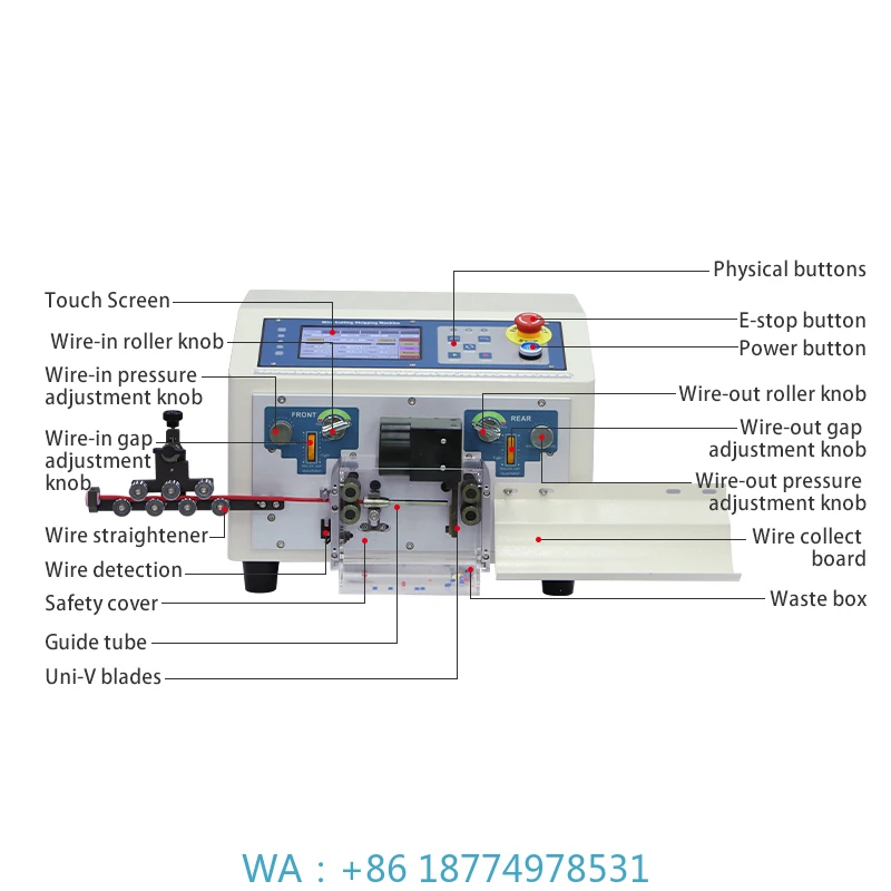 ength Safety Cover Ready Stock Advanced Wire Stripping Solution EW-02C+ 7-inch Touch Control 999999mm Cut L