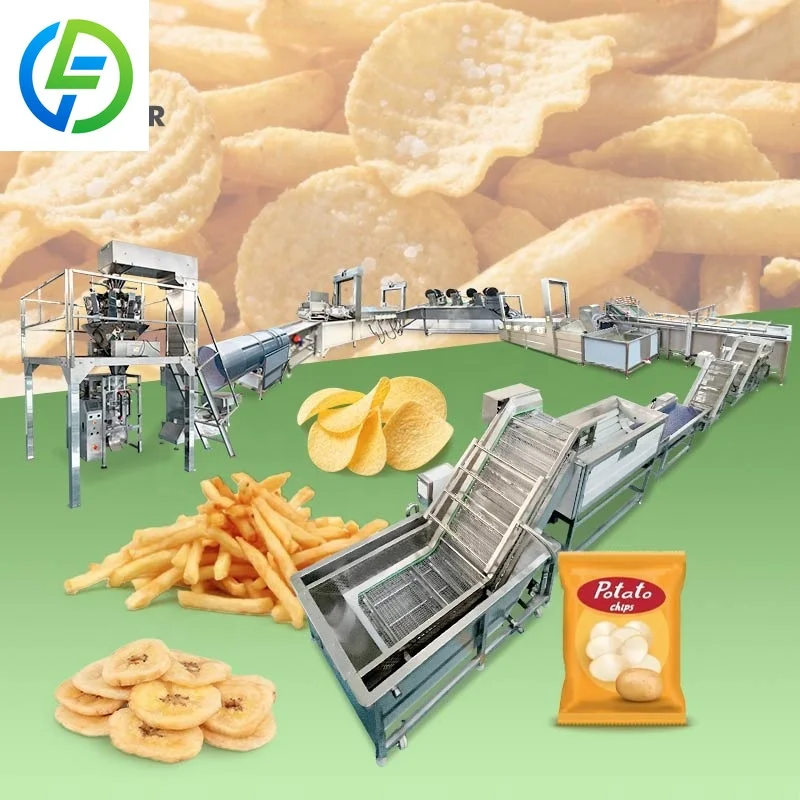 Volle Pommes Frites machen gefrorene automatische Halbverarbeitungsanlage, gebrauchte Produktionslinie für Kartoffelchipmaschinen