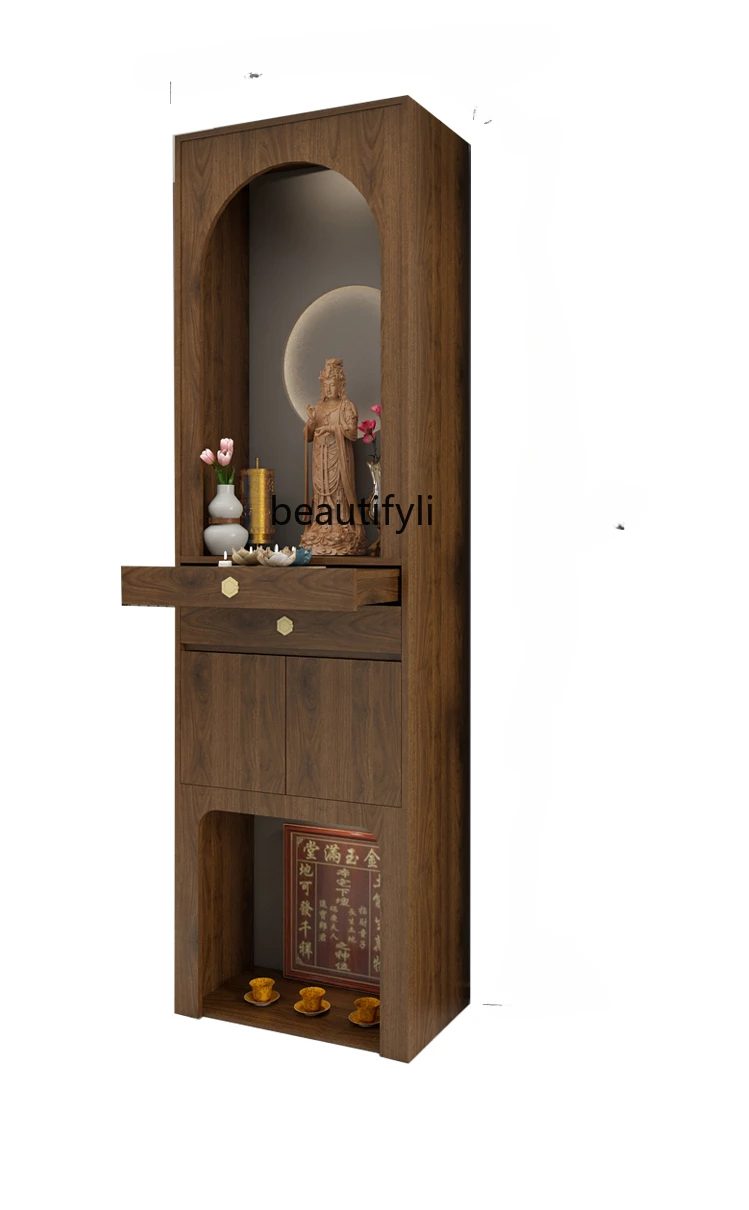 Shrine Chinese-style Guanyin Buddha statue Bodhisattva worship table God table cabinet Landlord floor cabinet God table