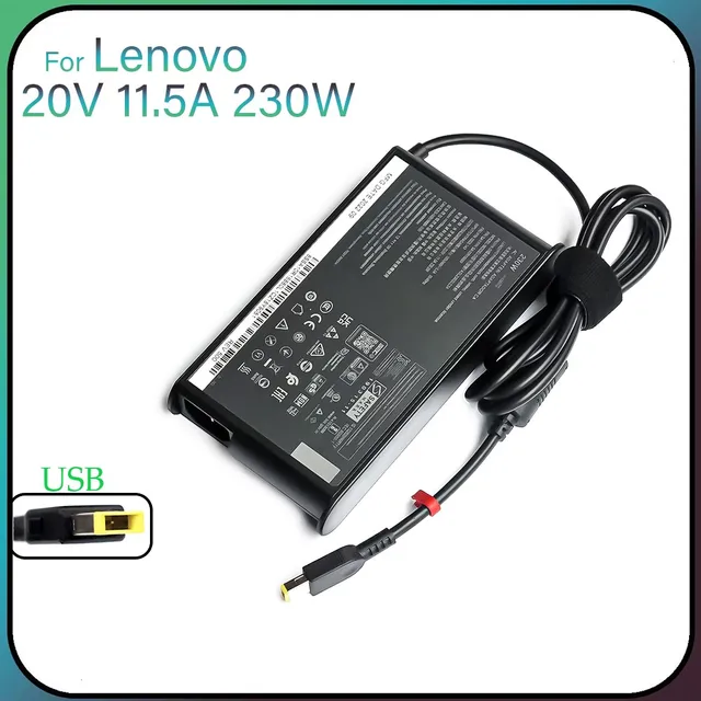 Ładowarka sieciowa USB PIN AC do laptopa Lenovo 20V 11.5A 230W do Y740 Y920 Y540 P50 P70 P71 P72 P73 Y7000P Y9000K A940 00HM626
