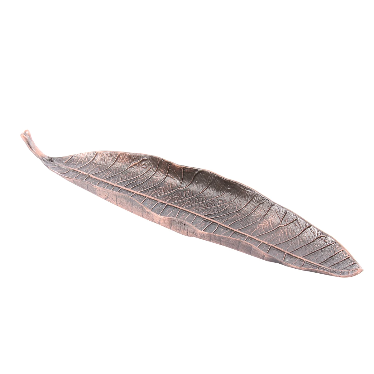 

Incense Sticks Tray Alloy Burner Elegant Leaf Design Holder Handmade