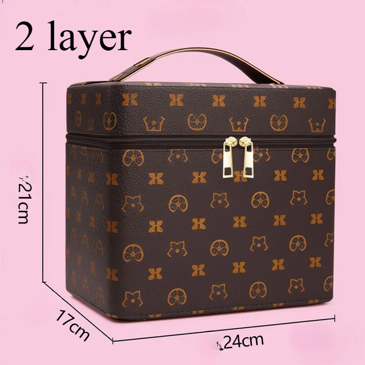 Retro Internet Celebrity High-looking Ins Cosmetic Bag,souvenir Suitcase,large Capacity Multi-functional Makeup Case,wedding Use
