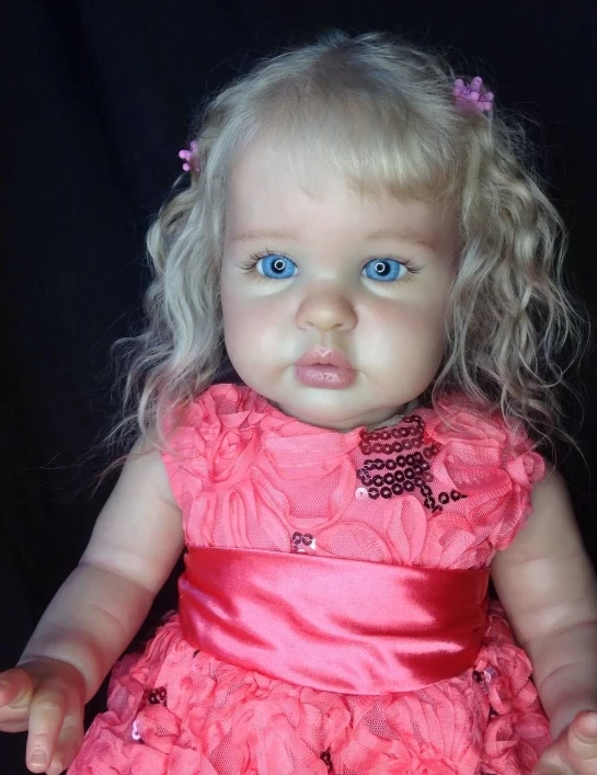 

NPK 24'' Handmade High Quantity Unfinished Doll Parts with Hand Rooted Hair Ellie Lifelike Reborn Doll Kit Painted Doll Kit