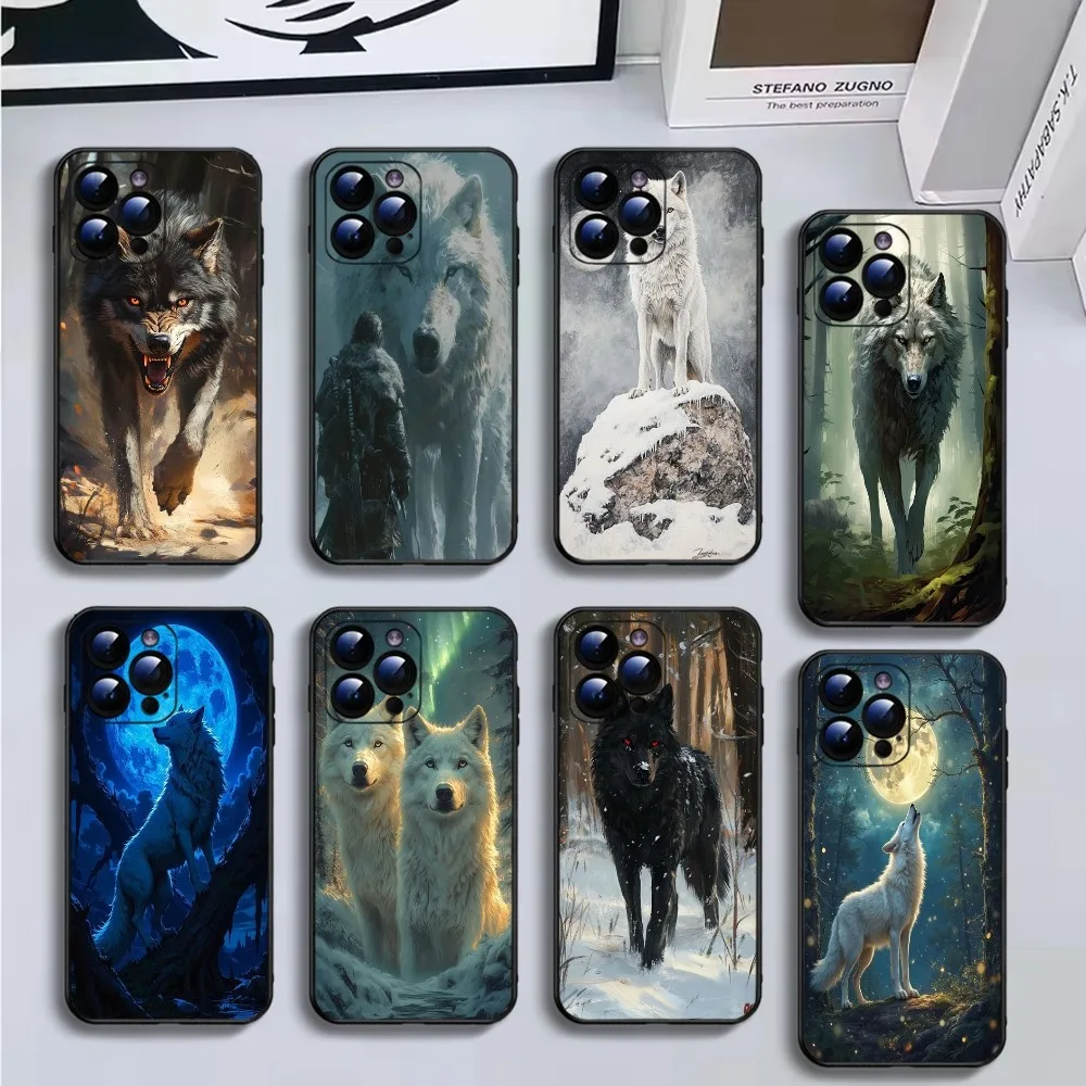 

Beast Dark Wolf Phone Case For iPhone16,15,14,13,12,11 Plus,Pro Max,XS,X,XR,SE,Mini,8,7,Soft Silicone Black Cover