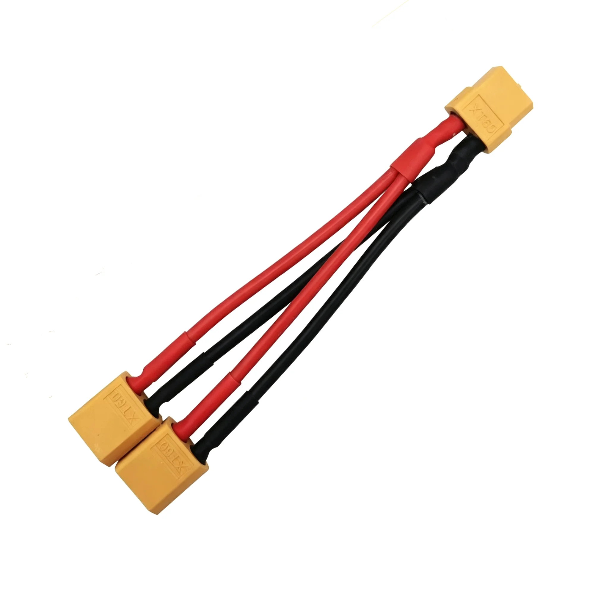 1PCS XT60 Parallel Battery Connector 14AWG Silicone Wire Male/Female Dual Extension Y Splitter 100mm for Battery Charger Motor