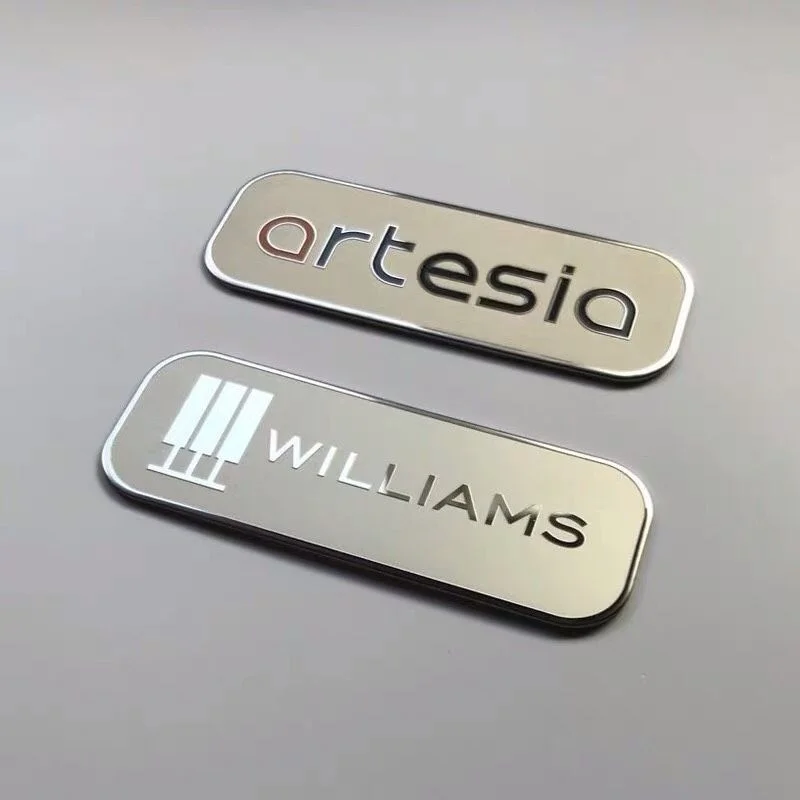 Custom. [Mirror Gloss] Customized Metal Nameplate 304 Mirror Stainless Steel Corrosion Plate Laser Silk Screen Label Signbo