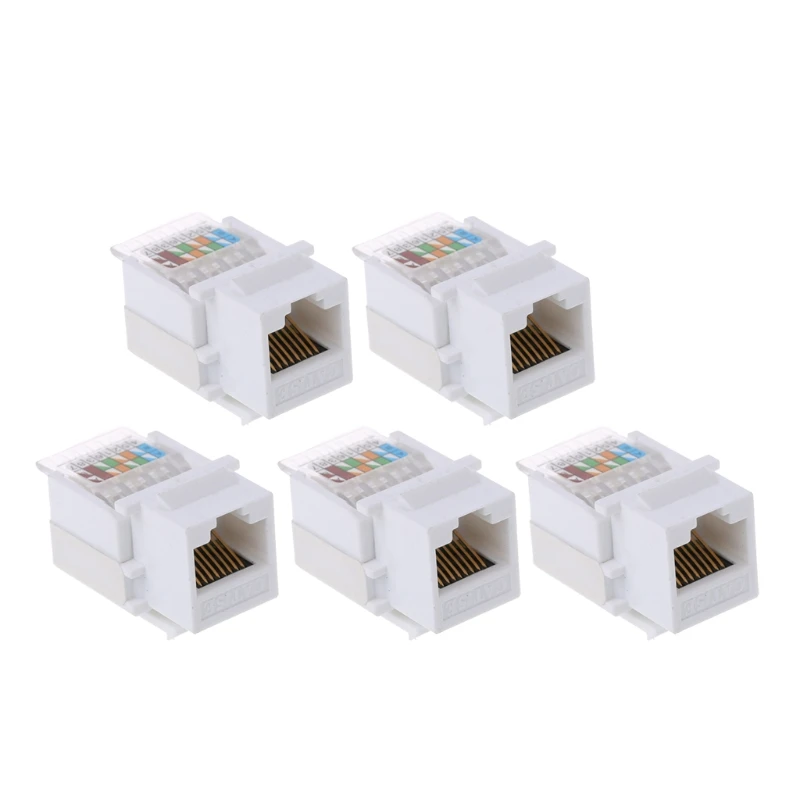 5pcs CAT5E UTP Module Tool-free RJ45 Connector Cable Adapter For AMP